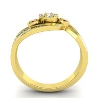 Simple Floral Pave Bypass Caya Ring