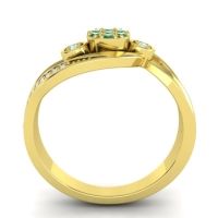 Simple Floral Pave Bypass Caya Ring