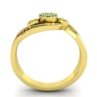 Simple Floral Pave Bypass Caya Ring