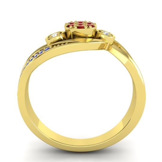 Simple Floral Pave Bypass Caya Ring