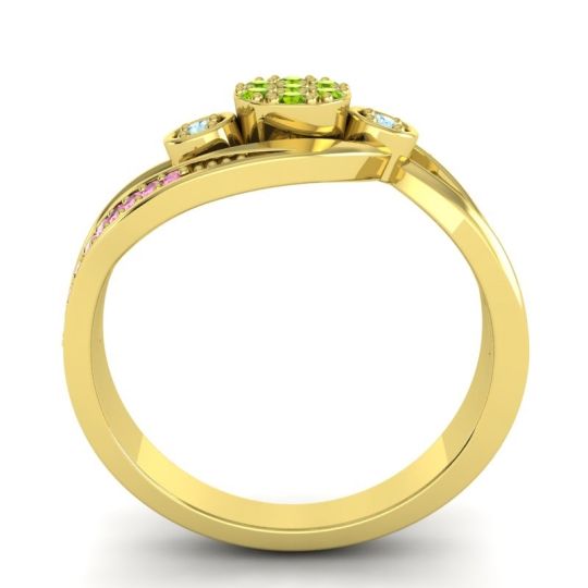 Simple Floral Pave Bypass Caya Ring