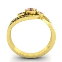 Simple Floral Pave Bypass Caya Ring