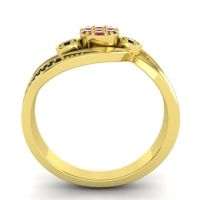 Simple Floral Pave Bypass Caya Ring