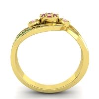 Simple Floral Pave Bypass Caya Ring