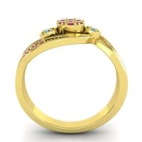 Simple Floral Pave Bypass Caya Ring