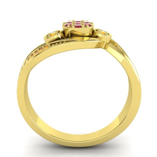 Simple Floral Pave Bypass Caya Ring