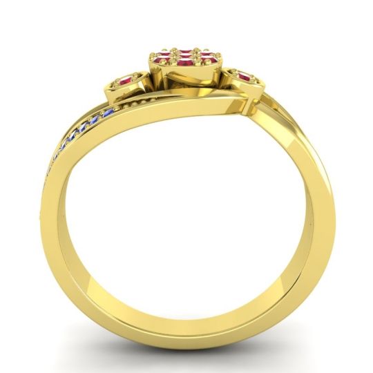 Simple Floral Pave Bypass Caya Ring