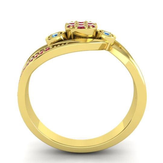 Simple Floral Pave Bypass Caya Ring