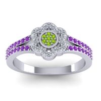 Statement Floral Pave Madhavi Ring