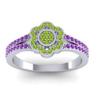 Statement Floral Pave Madhavi Ring