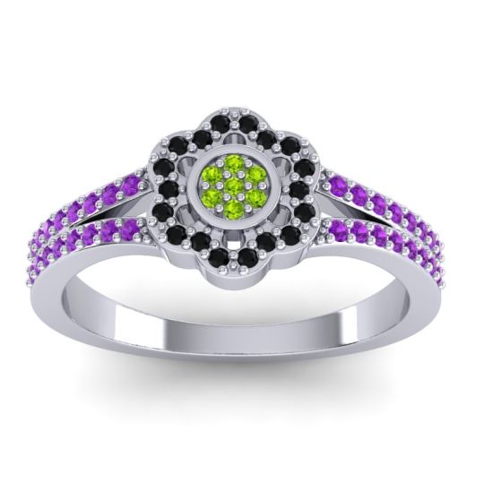 Statement Floral Pave Madhavi Ring