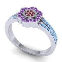 Statement Floral Pave Madhavi Ring