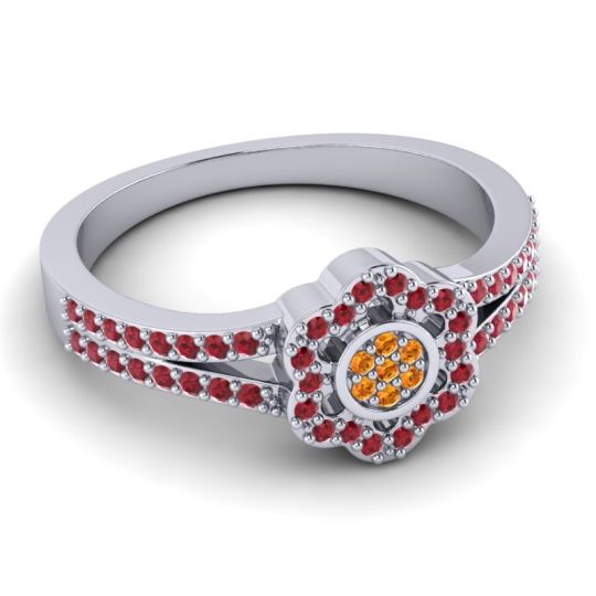 Statement Floral Pave Madhavi Ring