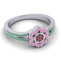 Statement Floral Pave Madhavi Ring