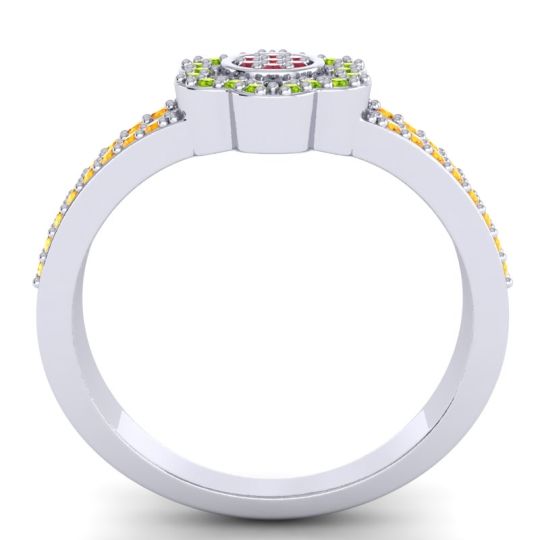 Statement Floral Pave Madhavi Ring