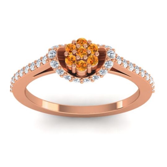 Petite Floral Pave Pupsagiri Ring