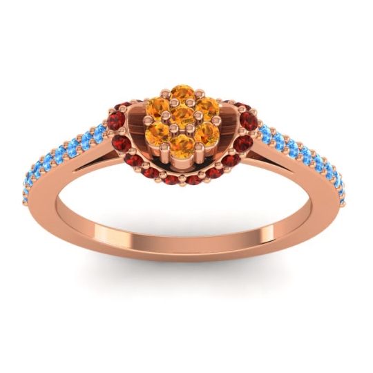 Petite Floral Pave Pupsagiri Ring