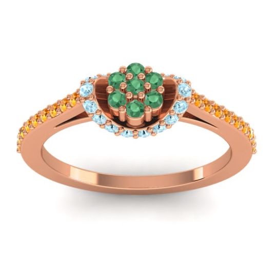 Petite Floral Pave Pupsagiri Ring