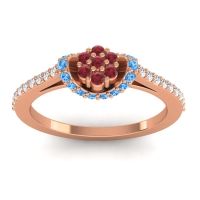 Petite Floral Pave Pupsagiri Ring