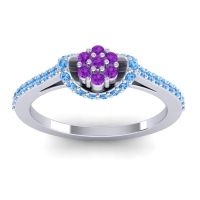 Petite Floral Pave Pupsagiri Ring
