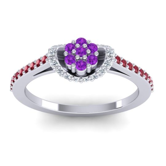 Petite Floral Pave Pupsagiri Ring