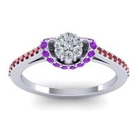 Petite Floral Pave Pupsagiri Ring