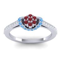 Petite Floral Pave Pupsagiri Ring