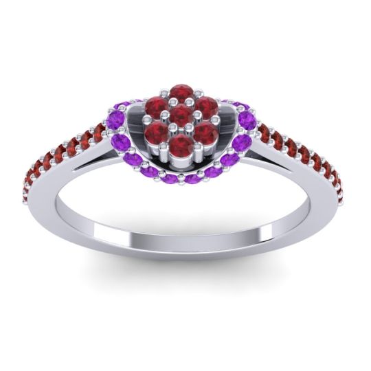 Petite Floral Pave Pupsagiri Ring