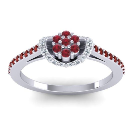 Petite Floral Pave Pupsagiri Ring