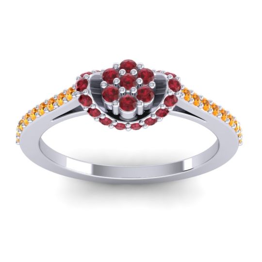 Petite Floral Pave Pupsagiri Ring