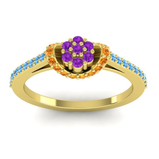 Petite Floral Pave Pupsagiri Ring