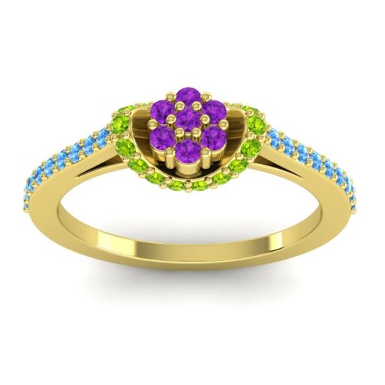 Petite Floral Pave Pupsagiri Ring