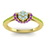 Petite Floral Pave Pupsagiri Ring