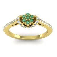 Petite Floral Pave Pupsagiri Ring