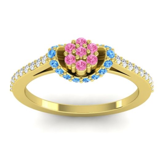 Petite Floral Pave Pupsagiri Ring