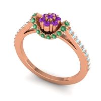 Petite Floral Pave Pupsagiri Ring