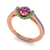 Petite Floral Pave Pupsagiri Ring