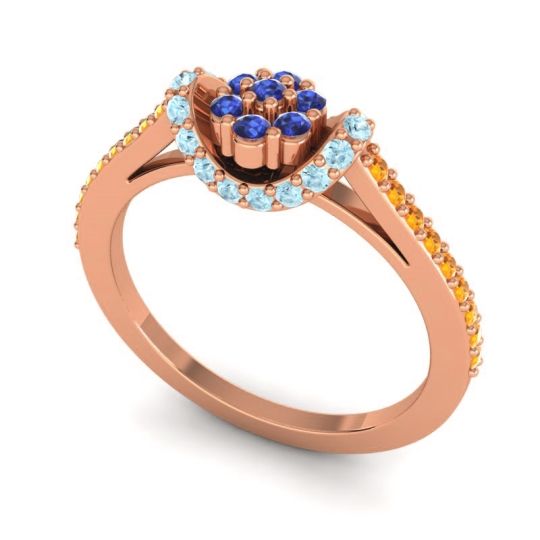 Petite Floral Pave Pupsagiri Ring