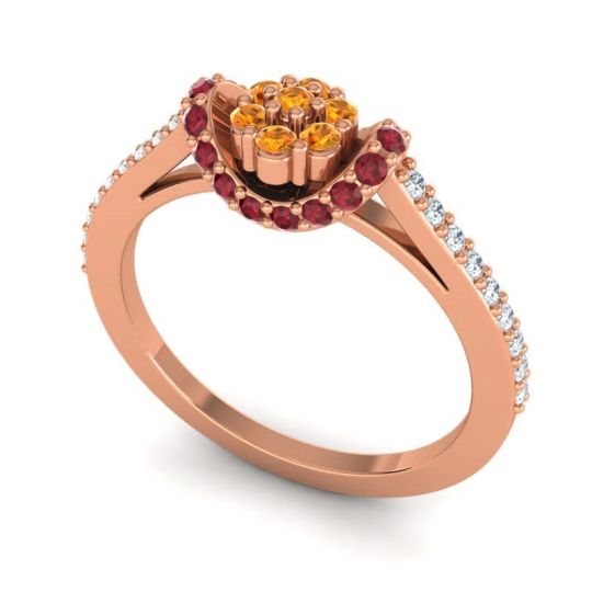 Petite Floral Pave Pupsagiri Ring