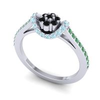 Petite Floral Pave Pupsagiri Ring