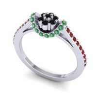 Petite Floral Pave Pupsagiri Ring