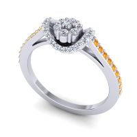 Petite Floral Pave Pupsagiri Ring