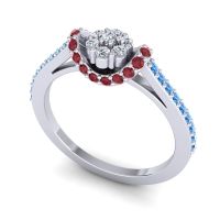 Petite Floral Pave Pupsagiri Ring