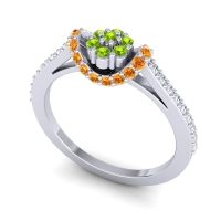 Petite Floral Pave Pupsagiri Ring