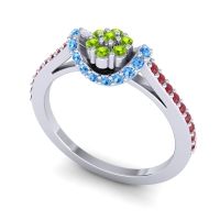 Petite Floral Pave Pupsagiri Ring