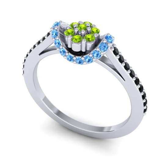 Petite Floral Pave Pupsagiri Ring