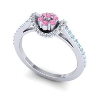 Petite Floral Pave Pupsagiri Ring