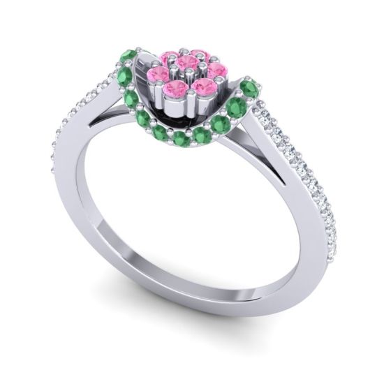Petite Floral Pave Pupsagiri Ring