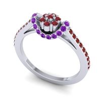 Petite Floral Pave Pupsagiri Ring