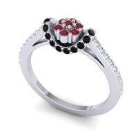 Petite Floral Pave Pupsagiri Ring